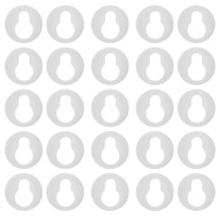 50 Pcs Photo Frame Accessories Picture Small Clips for Wall Hanger Plastic Keyhole Round Fastener