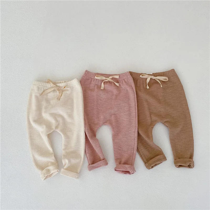 Description Picture 4 of item0-3T Cotton Newborn Baby Pants Kid Boys Girls Casual Bottoms Cute Sweet Stretch Pants New Born Baby Trousers Outfit