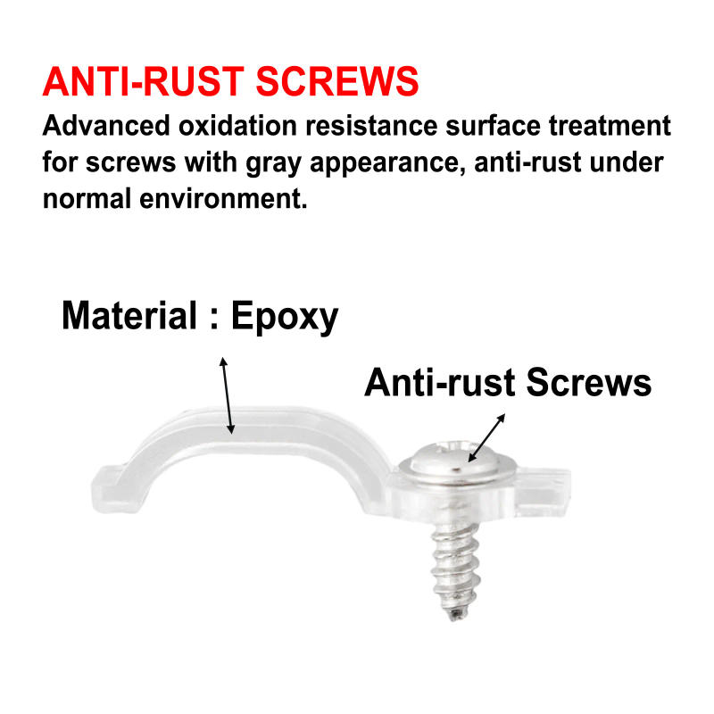 Description Picture 4 of item50/100pcs Mounting Brackets Clips Side Fixing Clips For 3528/5050/5630/3014 LED Tube Taped Light Strip Clamps Brackets