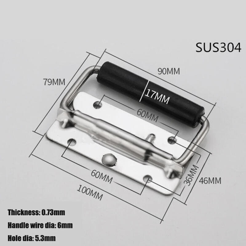 Description Picture 5 of itemFolding Spring Handle Prop Box Pull Handle Heavy Duty Carry Speaker Case Box Handle 304 Stainless Steel Cabinet Drawer Knobs