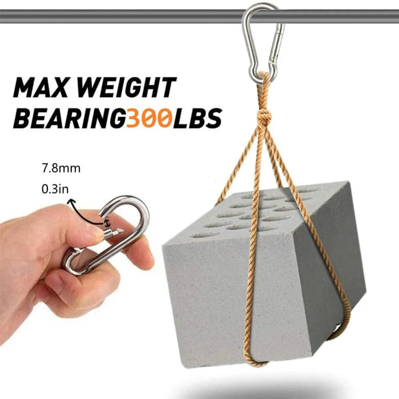 Description Picture 2 of itemHeavy Duty 304 Stainless Steel Snap Hook - Outdoor Safety Buckle with 300 Lbs Load Capacity for Pet Rope and Hoist Chain