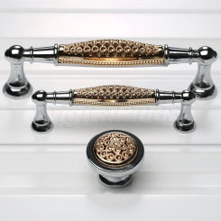 High Quality European Rose Gold Chrome Cabinet Handle Wardrobe Door Pulls Dresser Drawer Handles Kitchen Cupboard Handle Knobs