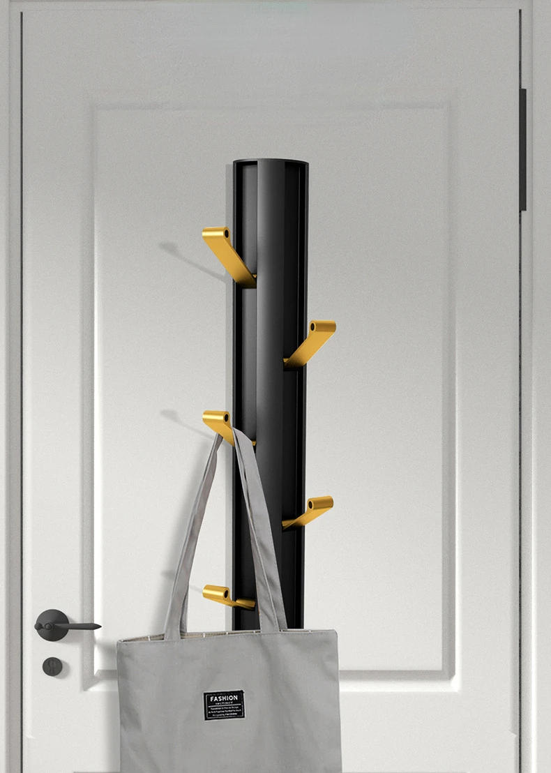 Description Picture 4 of itemSpace aluminum vertical hook Punching installation Living room coat and hat hooks Bathroom hardware accessories Toilet storage