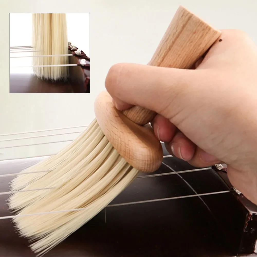 Description Picture 2 of itemSoft Bristles Ukulele Violin Brush Guzheng Guitar Cleaner Brush Cleaning Tool for Musical Instrument Guitar Accessories