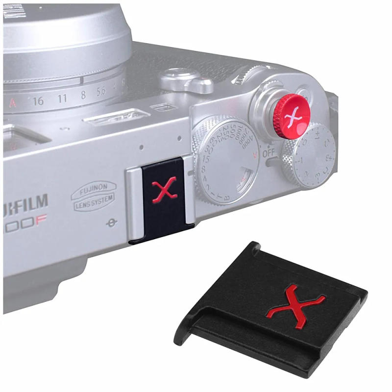 Description Picture 2 of itemHot Shoe Cover & Concave Shutter Release Button For Fujifilm X100VI X100V XM5 XT50 XT5 XT4 XT30 XT20 XT3 XE4 XE3 X-PRO 3 2 1 X30