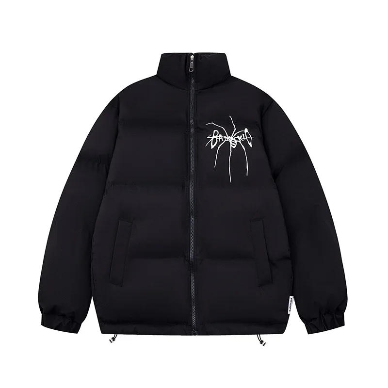Description Picture 4 of itemMen's Winter Hip Hop Parkas Streetwear Spider Pattern Printed Padded Coats Harajuku Casual Thick Warm Loose Puffer Jacket Unisex