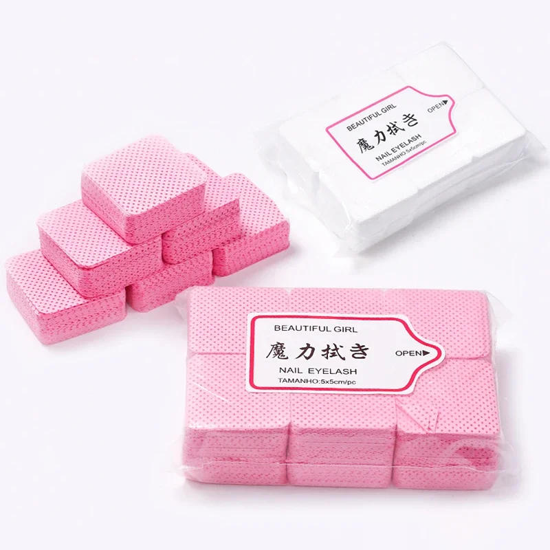 Description Picture 2 of item300/600/900Pcs No Lint Cotton Pads Manicure Nail Polish Remover Easy Removal Nail Cleaning Pad for Women Girl Nail Beauty Salon