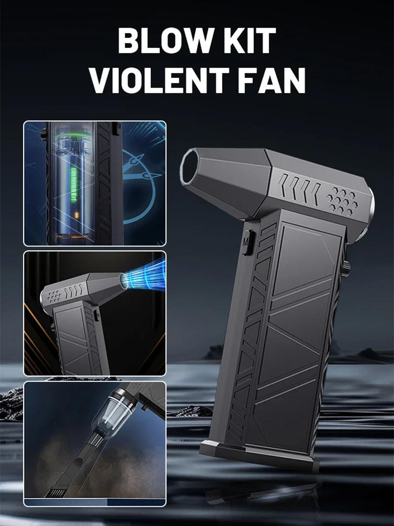Description Picture 2 of itemIconic Brand Violent Fan 350000RPM Powerful Air Blower Vacuum Dust Cleaner Charging Strong Winds 58m/s Brushless Turbo Jet Blower Dry