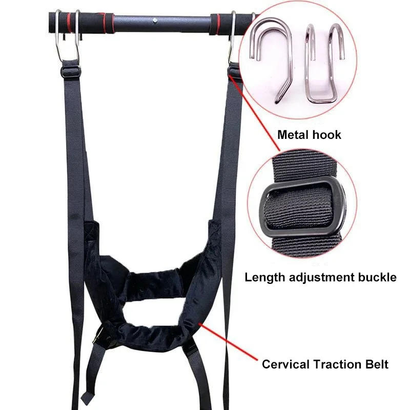 Description Picture 2 of itemAdjustable Cervical Neck Stretcher Massager Suspension Spine Horizontal Bar Suspension Household Tractor Cervical Traction Belt