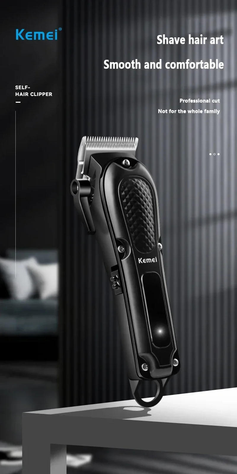 Description Picture 2 of itemKemei 1071 Electric Hair Clipper UBS Rechargeable Cordless Beard Trimmer For Men Powerful Electric Hair Cutting Machine