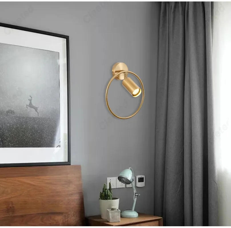 Description Picture 2 of itemCreative LED Rotating Adjustable E27 Wall Light Bedroom Bedside Reading Light Living Room Staircase Corridor Lighting Fixture