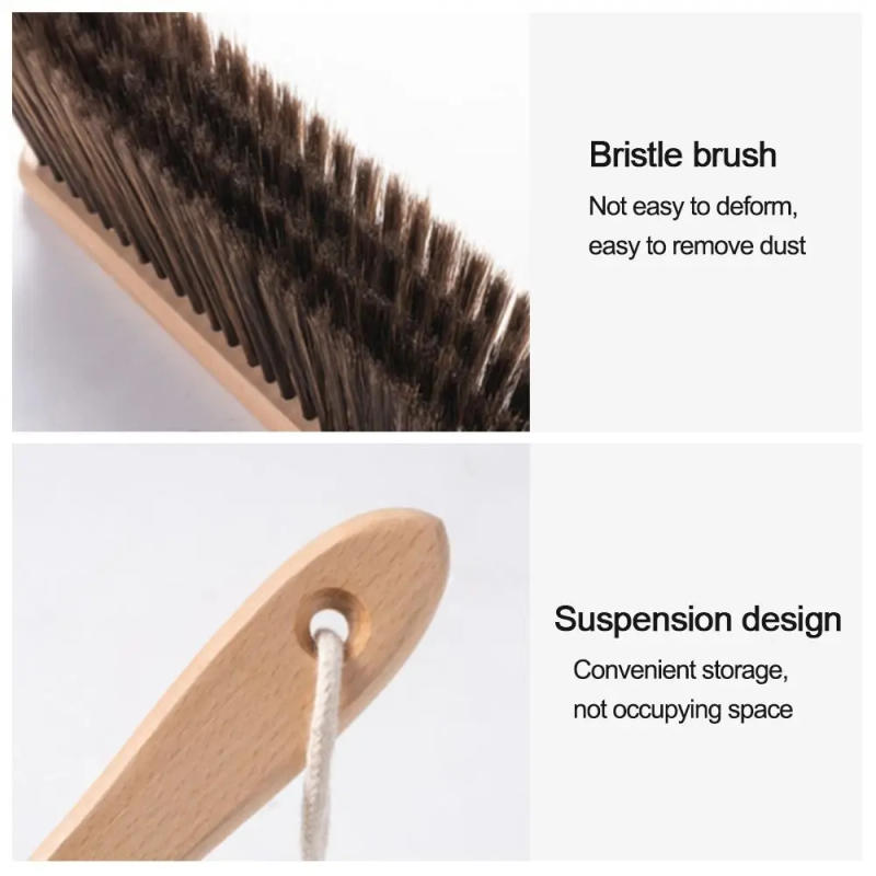 Description Picture 6 of itemNatural Wood Bristles Brush Anti-static Desktop Bar Grinder Coffee Powder Cleaning Brushes Domestic Bed Sweeping Broom