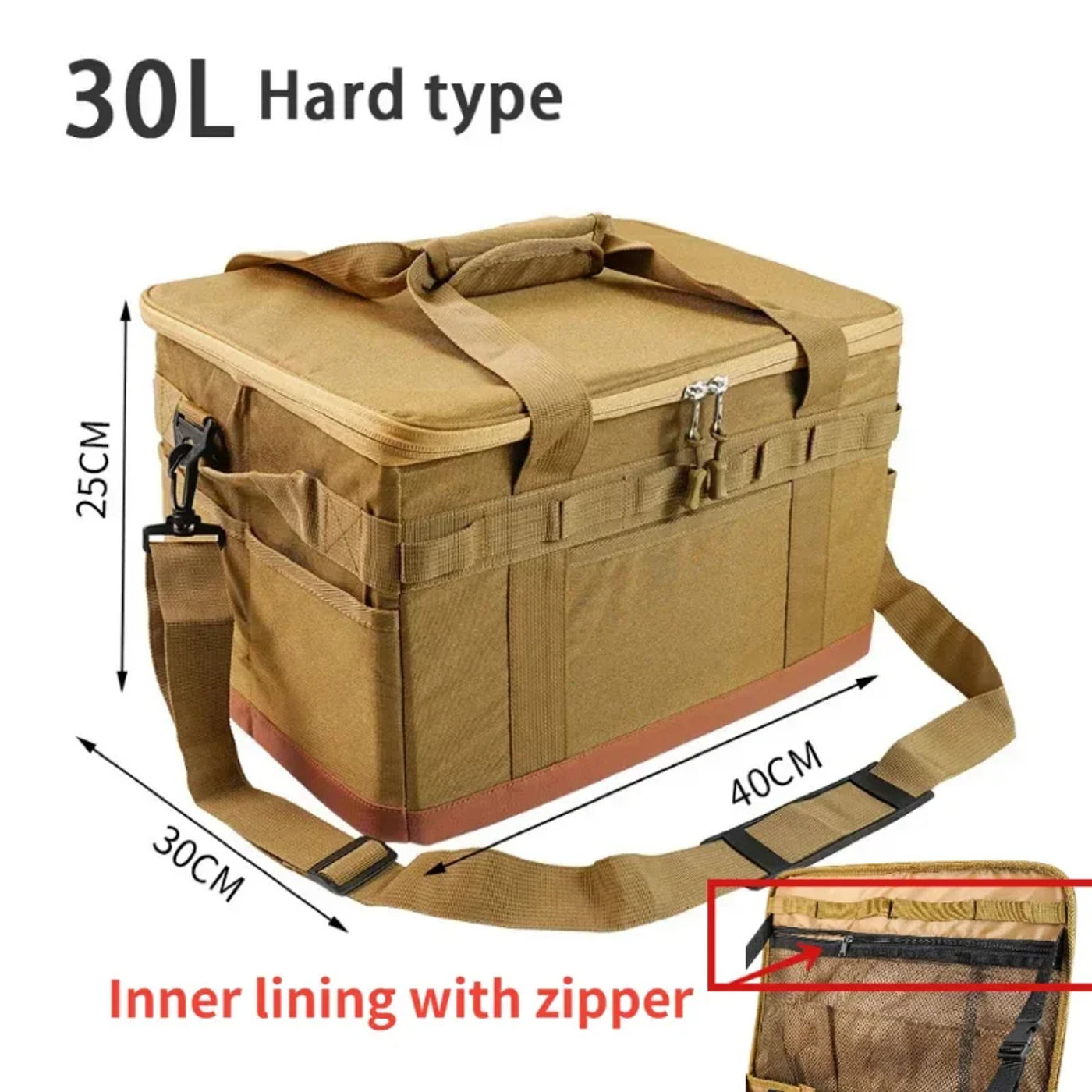 Description Picture 4 of itemOutdoor Large Camping Storage Bag Collapsible Cooking Trunk Organizer Waterproof Bottom Multifunctional Stove Cutlery Picnic Box