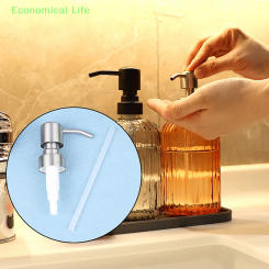 1Pc 304 Stainless Steel Hand Liquid Soap Pump Dispenser Head Nozzle for Bathroom Kitchen Foam Soap Shampoo Dispenser