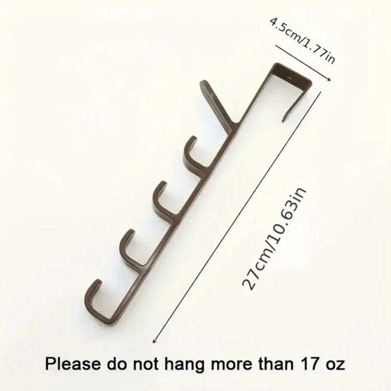 Description Picture 5 of itemBedroom Door Hanger Clothes Hanging Rack Over The Door Plastic Home Storage Organization Hooks, Purse Holder For Bags Rails