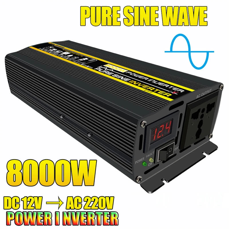 Description Picture 6 of item8000W/10000W Pure Sine Wave Power Inverter Voltage Transformer Intelligent Digital Display Car Home Outdoor DC12V-220V Converter