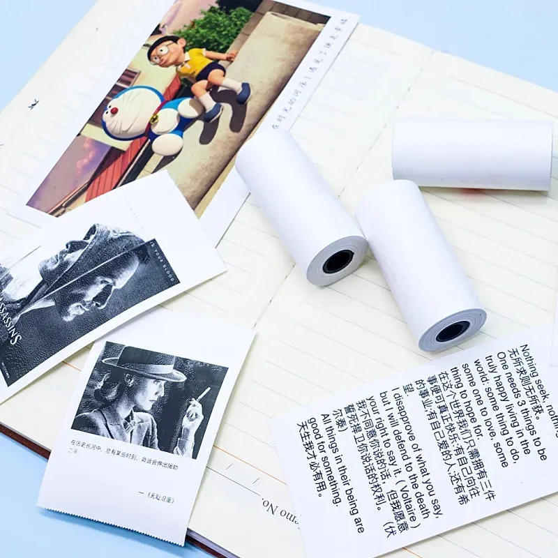 Description Picture 2 of item57*25MM Thermal Paper Label Sticker Self-adhesive Rolls Paper For Mini Printer Instant Print Kids Camera Photo Paper