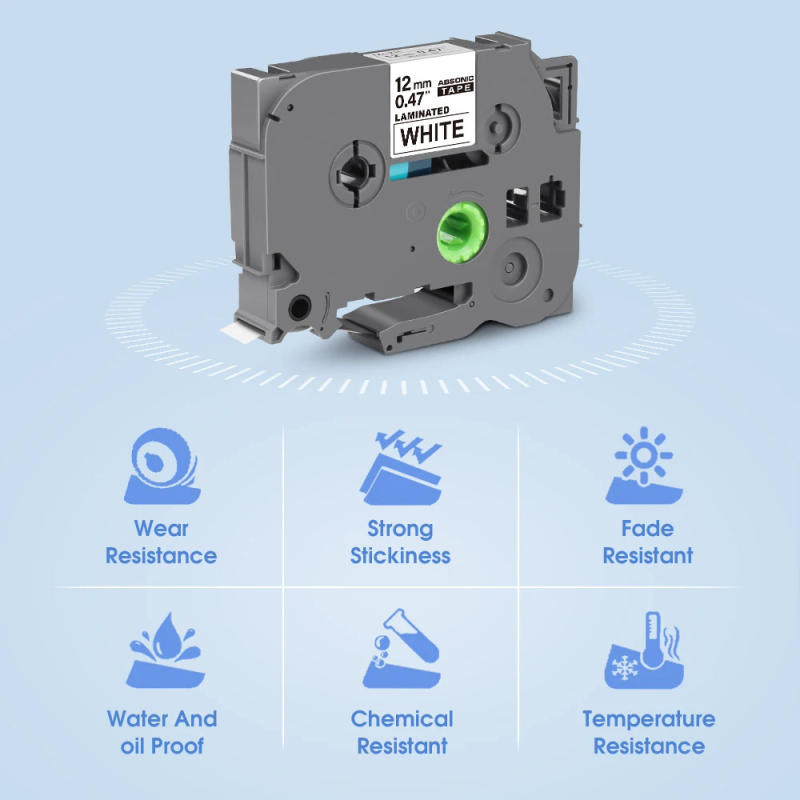 Description Picture 4 of item5pcs 12mm 231 TZe Label Tape Compatible for Brother TZe231 TZ231 TZ 12mm Laminated Black on White for Brother P touch Labeller