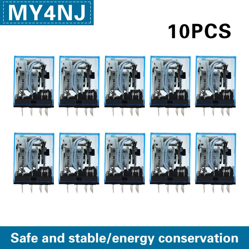 Description Picture 2 of item10PCS MY4NJ HH54P MY4N-J 14 Pin AC/DC 6V 12V 24V 36V 48V 110V 220V Mini Relay Intermediate Electromagnetic Relay