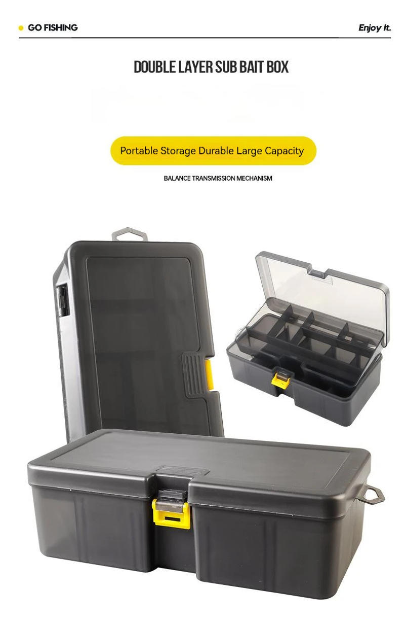 Description Picture 3 of itemFishing Tackle Box Double Layer Large Capacity Lure Tackle Box Fishing Accessories Tool Fake Bait Multifunctional Storage Box