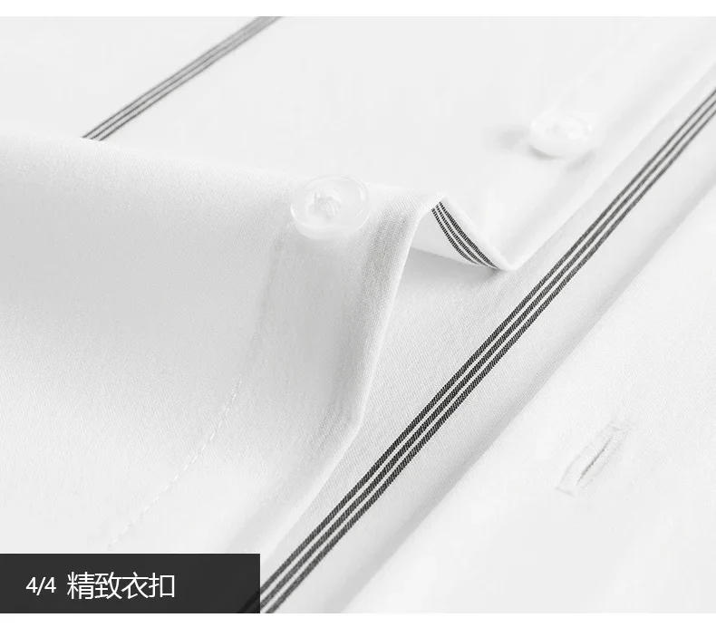 Description Picture 6 of itemPlus Size 5XL-M High Quality Business Formal Striped Shirts Men Long Sleeve Casual Slim Fit Tuxedo Shirts Social Club Clothing