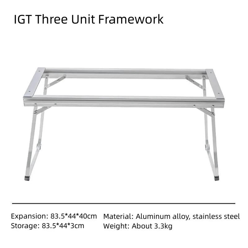 Description Picture 4 of itemTryhomy Aluminum Alloy Table Camping Folding Table Barbecue Combination IGT Table Portable Outdoor BBQ Picnic Table New