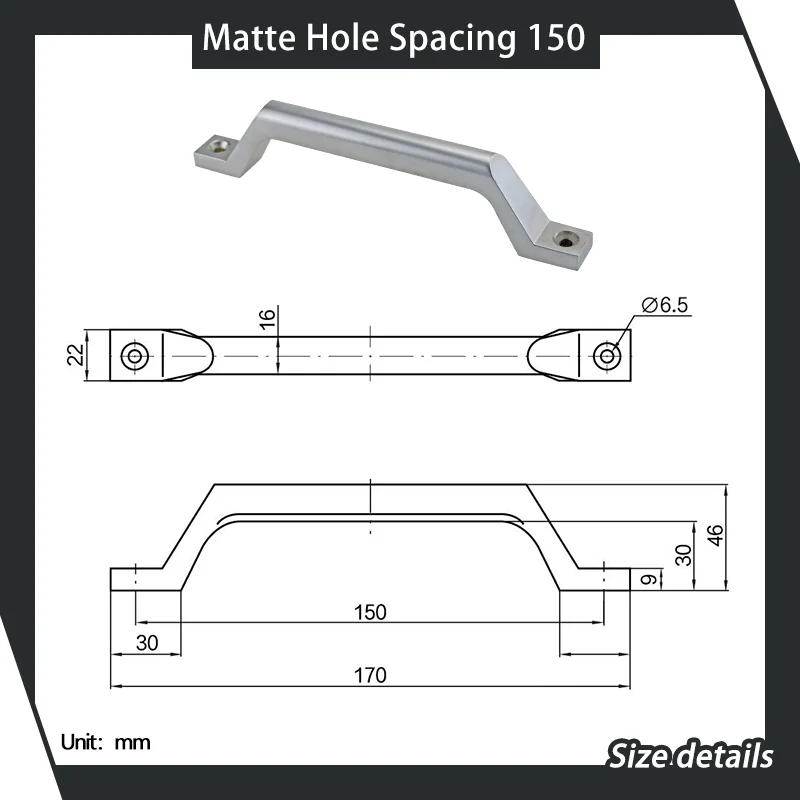 Description Picture 5 of itemZinc Alloy Large Industrial Equipment Handle Heavy-Duty Mechanical Equipment Door Handle Load-Bearing Capacity