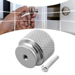 Knurled Single Hole Cabinet Handle Round Black Gold Knob Cupboard Black Gold Desk Drawer Pull Solid Aluminum Alloy Furnitures