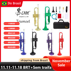 Trumpet Bb Flat Exquisite Brass Instrument Large Caliber Horn Trompete With Box Mouthpiece Musical Instrument Accessories