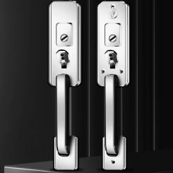 Double Door, Old-fashioned Anti-theft Stainless Steel Door Handle, Pressed Door Lock, Old-fashioned Door Lock, Wooden Lock Set