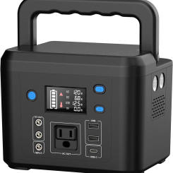 200W Portable Power Station, Powkey 120Wh/33,000mAh Power Bank with AC Outlet, 110V 6 Outputs Solar Generator External Battery