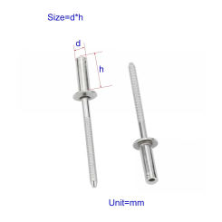 Stainless Steel 304 Closed Round Head Blind Rivet M3.2M4M5M6.4