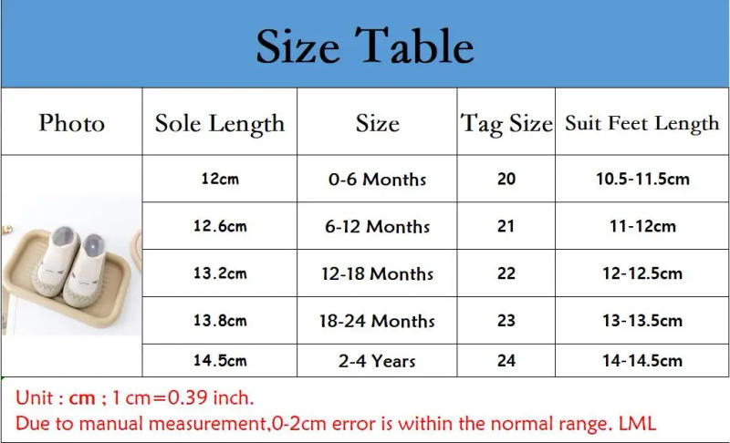 Description Picture 3 of itemBaby Socks Shoes Infant Cute Cartoon Kids Boy Shoes Soft Rubber Sole Child Floor Sneaker BeBe Booties Toddler Girls First Walker