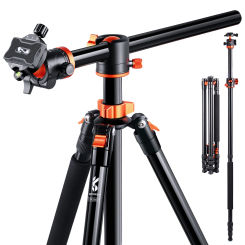 K&F Concept 94"/2.4m Overhead Camera Tripod Lightweight Travel Tripod Load With Detachable Monopod For Canon Sony Nikon DSLR