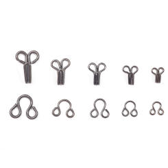 24Sets GunMetal/Rhodium Concealed Mental Hooks and Eyes Closure Sewing Closure for Bra Trousers Skirt Garment Sewing Accessories