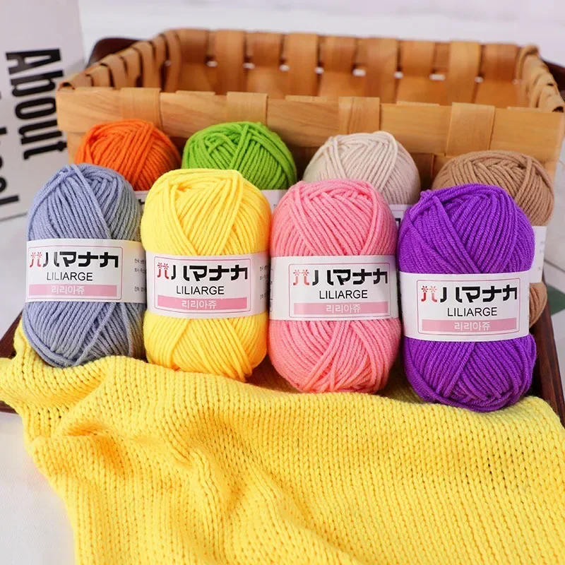 Description Picture 2 of item25G Milk Sweet Soft Baby Cotton Knitting Wool Yarn Hand Threads for Knitting Wool Crochet Yarn for DIY Sweater Sewing Supplies