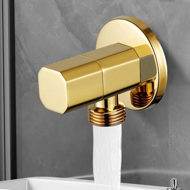 Description Picture 5 of itemAll Copper Octagonal Valve 4 Points Wall Water Outlet on-off Valve Bathroom Cold and Hot Control Water Stop Valve Switch Plating