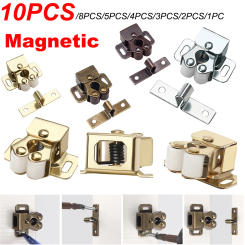 1-10PCS Door Stop Closer Stoppers Damper Buffer Magnet Cabinet Catches For Wardrobe Hardware Furniture Fittings Tools