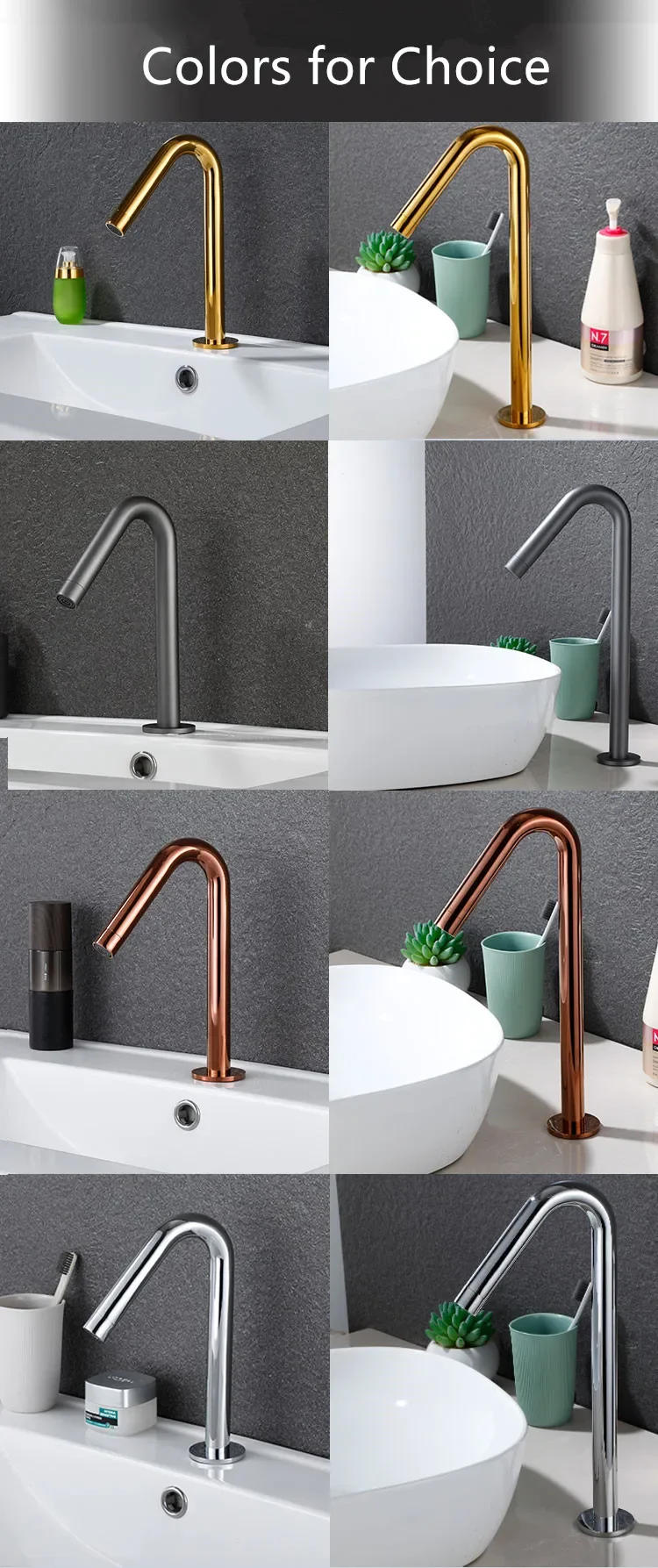 Description Picture 6 of itemSmart Touch Bssin Faucet Gold Automatic Sensor Bathroom   Mixer Crane, Free Touch Sink Tap, Bathroom Sink