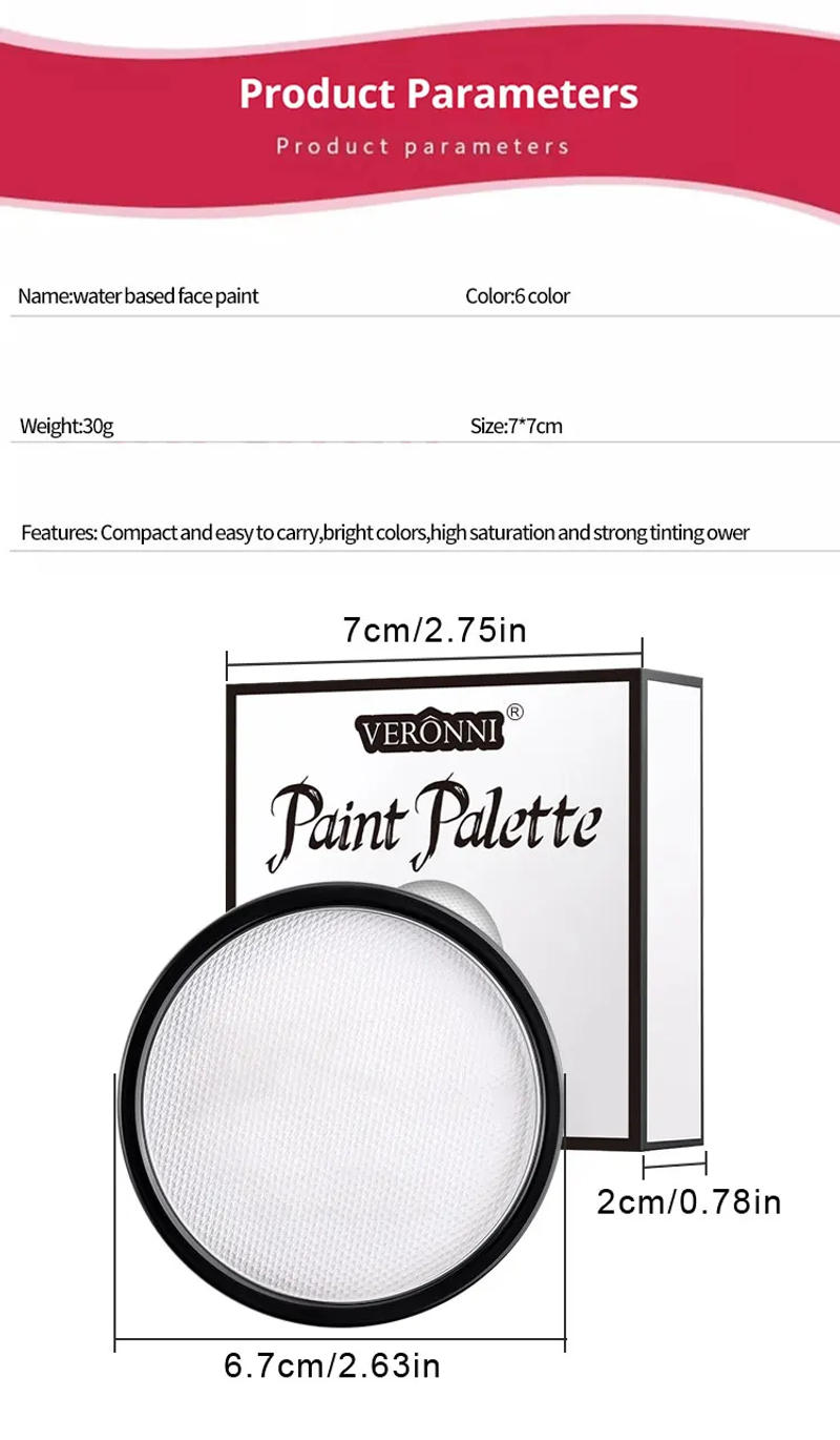 Description Picture 5 of itemFace body Painting waterproof 6 colors Water Based Nontoxic Body Art kids Festival Fancy Dress Paint Body & Face Paint make up