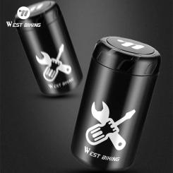 WEST BIKING Cycling Repair Tools Storage Capsule Mini Portable Waterproof PP Bottle Apply Rack Cage Boxes Bike Accessories