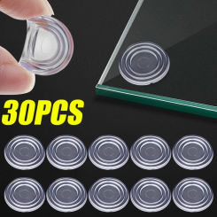 10-30pcs Round Glass Non-slip Pads Transparent PVC Table Top Cushion Enduring Suction Cup Glass Fixed Tool Furniture Accessories