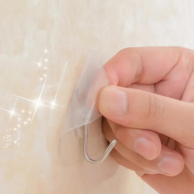 Description Picture 6 of itemTransparent Wall Hooks Hangers Self Adhesive Door Wall Hangers Hooks Suction Heavy Load Rack For Kitchen Bathroom Accessories