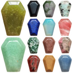 20mm Natural Agate Stone Mineral Crystal Quartz Coffin Board Rock Chakra Reiki Energy Healing Room Home Decor Decoration Maison
