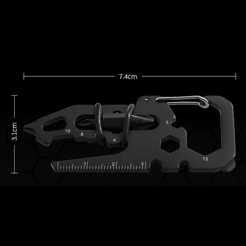 Description Picture 2 of itemStainless Steel Outdoor Tools Carabiner Clip Bottle Opener Keychain Ring Multifunction Card Tool Camping Climbing Accessories
