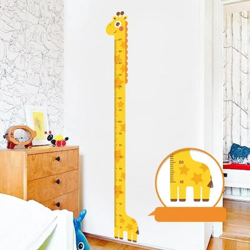 Description Picture 4 of itemCartoon Animals Lion Monkey Owl Elephant Height Measure Wall Sticker For Kids Rooms Growth Chart Nursery Room Decor Wall Art