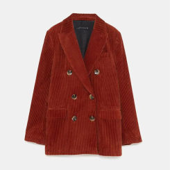 Women's Blazer Corduroy Double Breasted Elegant Casual Tailor Made to Order Woman Clothing Top for Women Blazers 2023 Outerwears