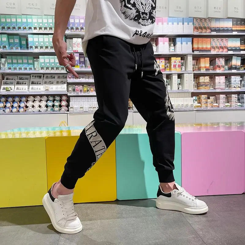 Description Picture 6 of itemMen's Clothing Trendy Brand Sweatpants Summer Thin Handsome Tiger Head Printed Leg Men's and Women's Sports Casual Pants