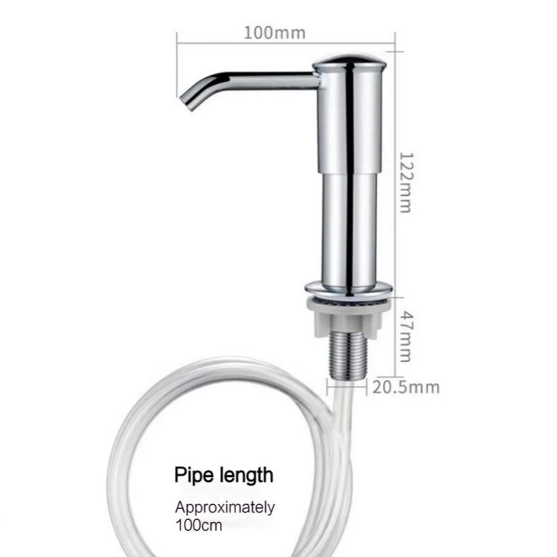 Description Picture 3 of itemKitchen Sink Soap Dispenser With Extension Tube Extended Design Spill Prevention Large Flow Kitchen Hand Press Dispenser Soap