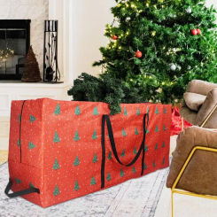 Christmas Storage Bag Dustproof Xmas Tree & Santa Claus Protective Cover Storage Bags Large Capacity Quilt Clothes Organizer